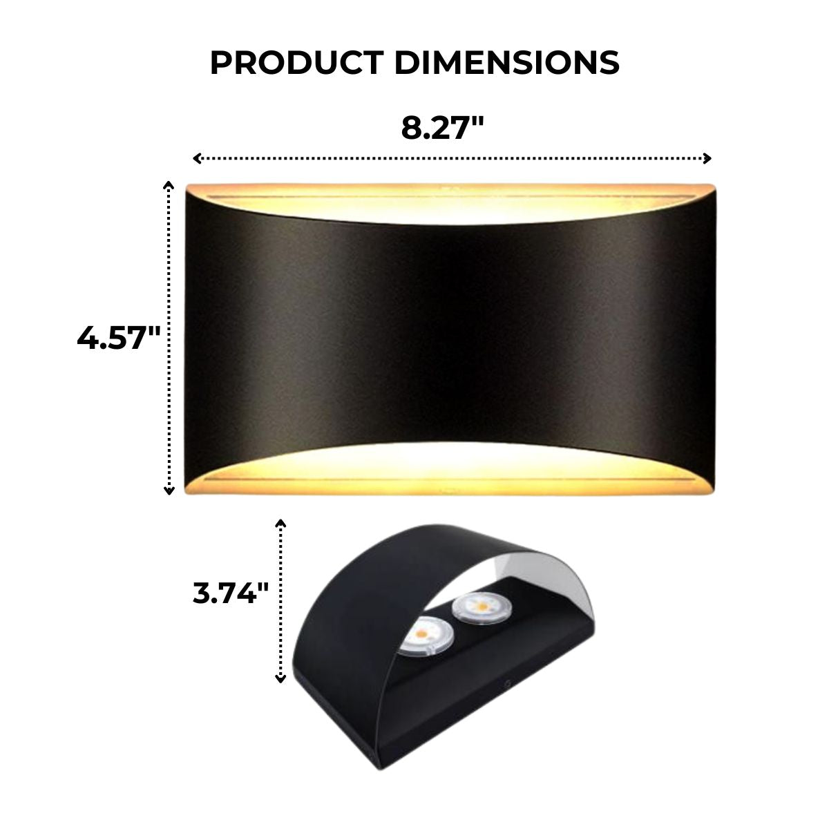 Dimensions of an LED Wall Light