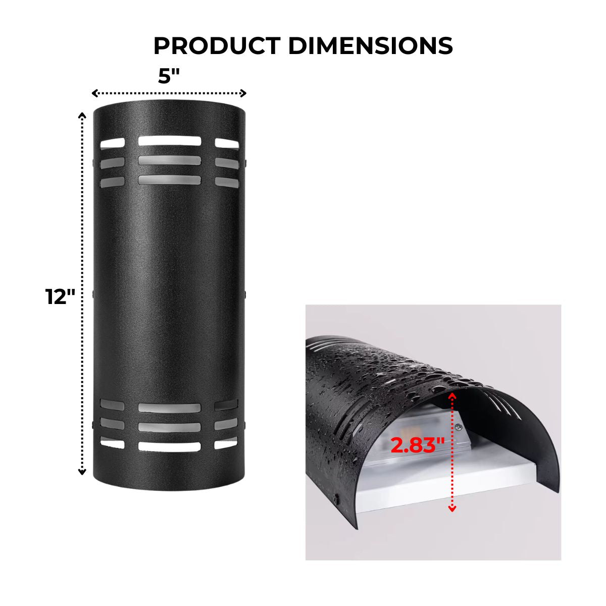 Dimensions of an LED Wall Light