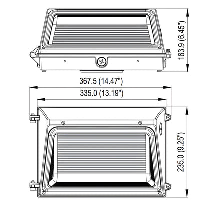 LED Wallpack - 18,000 Lumen Max - Wattage Adjustable 120W/100W/90W/60W - Color Tunable 30K/40K/50K - Photocell - Jen Lighting