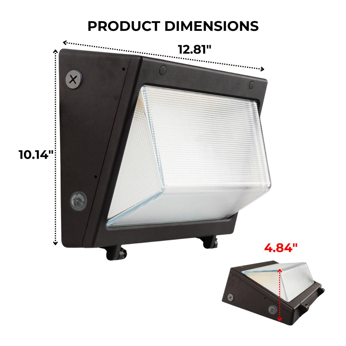 Dimensions of an LED Wall Pack