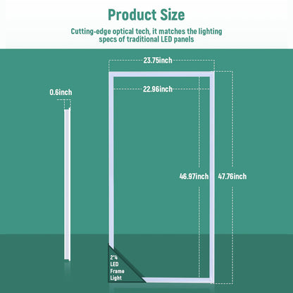 LED Frame Light 120-277V 5000/7500 Lumens ETL DLC Premium | 40W 2x2FT | 60W 2x4FT