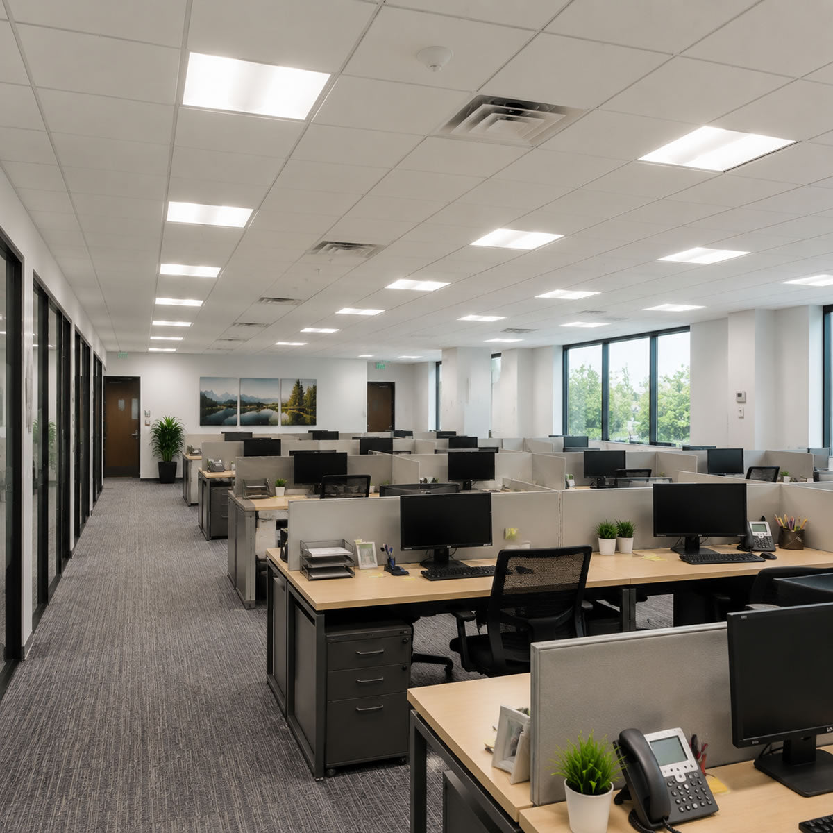 LED Troffer Light 120-277V 72W 6500LM / 9360LM ETL DLC Premium | 2x4FT