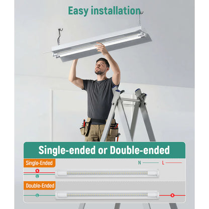 LED Glass Tube Type B 120-277V 2100/2250 Lumens UL Listed | 15W/18W 4FT Clear/Milky