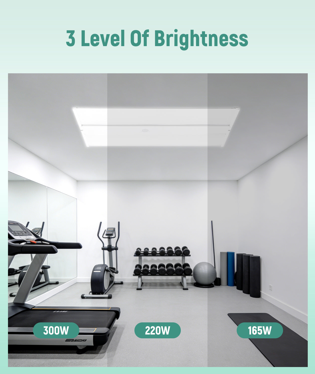LED Linear High Bay - 2ft - 30,800 Lumen Max - Wattage Adjustable 220W/200W/180W - Color Tunable 40K/50K - Sensor Base