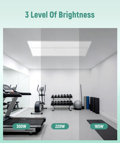 Case of 2 - LED Linear High Bay - 4ft - 64,000 Lumen Max - Full Lens - Wattage Adjustable 255W/300W/400W - Color Tunable 40K/50K/57K - Sensor Base