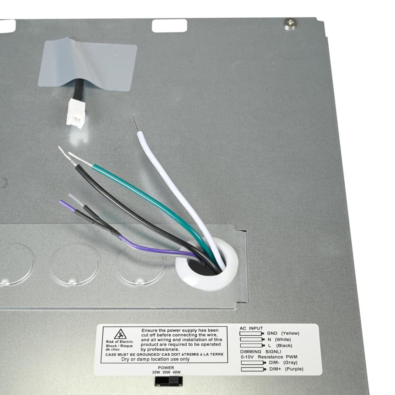 Case of 4 - 2x2 LED Troffer Light - Wattage Adjustable 20W/30W/40W - 30K/40K/50K - Sensor Base - Jen Lighting
