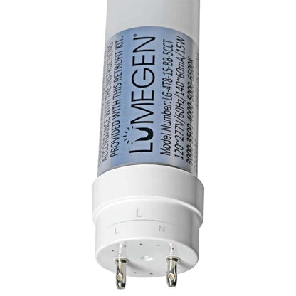 Case of 25 - 4ft Color Tunable LED T8 Tube - Type B - 15W - 2200 Lumens - LumeGen
