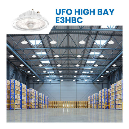 LED UFO High Bay - Wattage Select up to 240W - Color Selectable - White Finish - Energetic Lighting