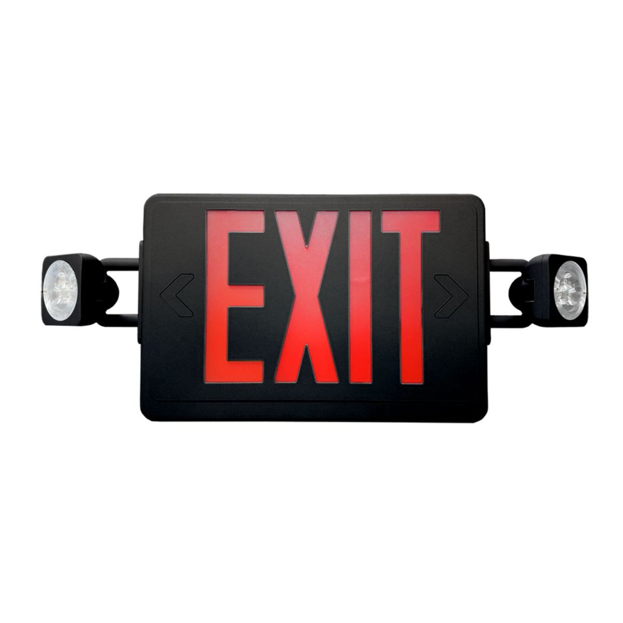 LED Reduced Profile Exit & Emergency Light Combo - Remote Capable - 90 Min. Emergency Runtime