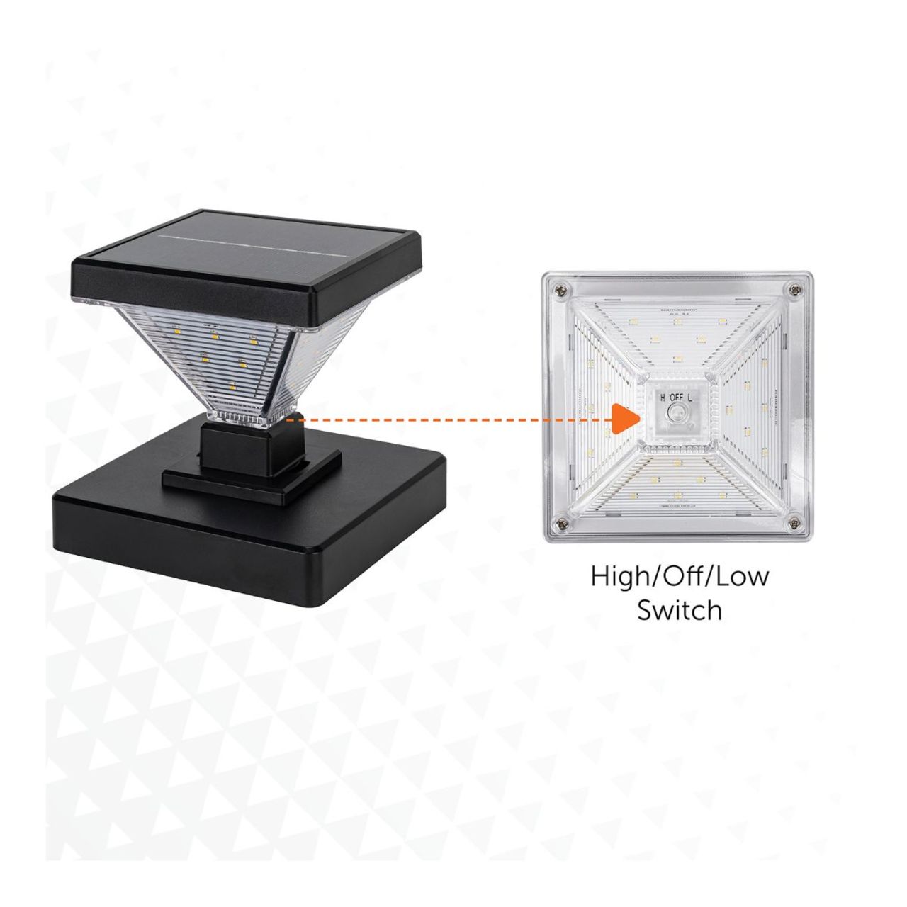 Solar LED Luxor Post Cap Light - 2-Pack - Gama Sonic