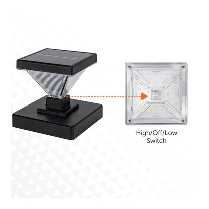 Solar LED Luxor Post Cap Light - 2-Pack - Gama Sonic