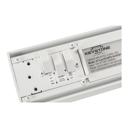 3ft LED Linear Architectural Pendant Fixture with Direct and Indirect Lighting - Wattage Adjustable - Color Tunable - Keystone