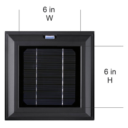 Solar LED Aspen Post Light - 120 Lumens - 2700K - Black Finish - Gama Sonic