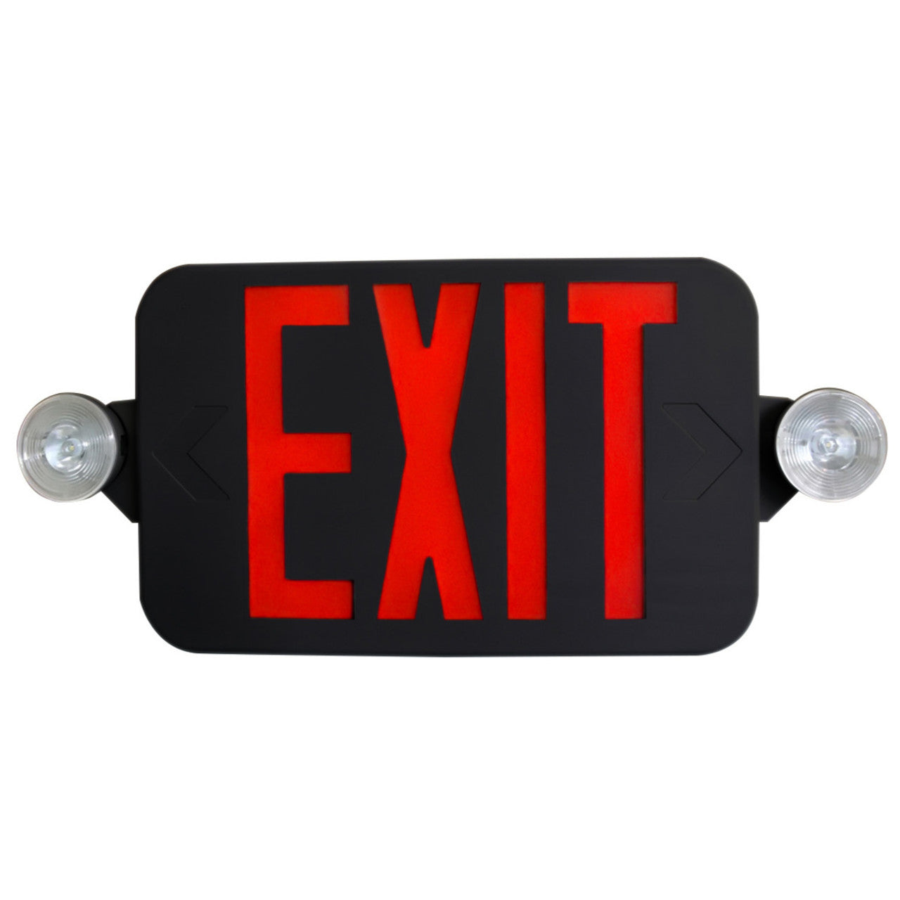 LED Low Profile Exit & Emergency Combo Sign - Red/Green Letters - 90 Min. Emergency Runtime