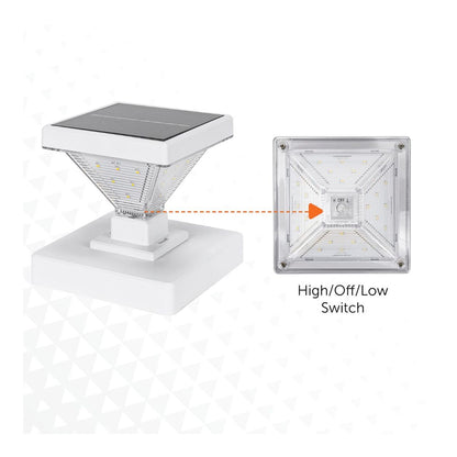 Solar LED Luxor Post Cap Light - 2-Pack - Gama Sonic