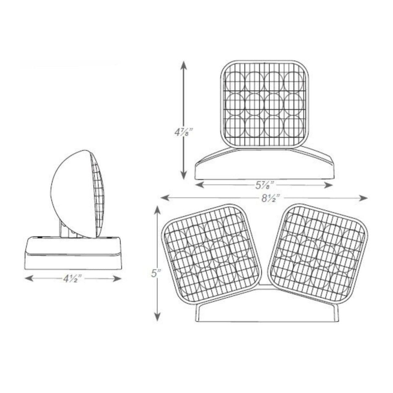 LED Indoor Thermoplastic Remote Head Light Fixture - White or Black Finish