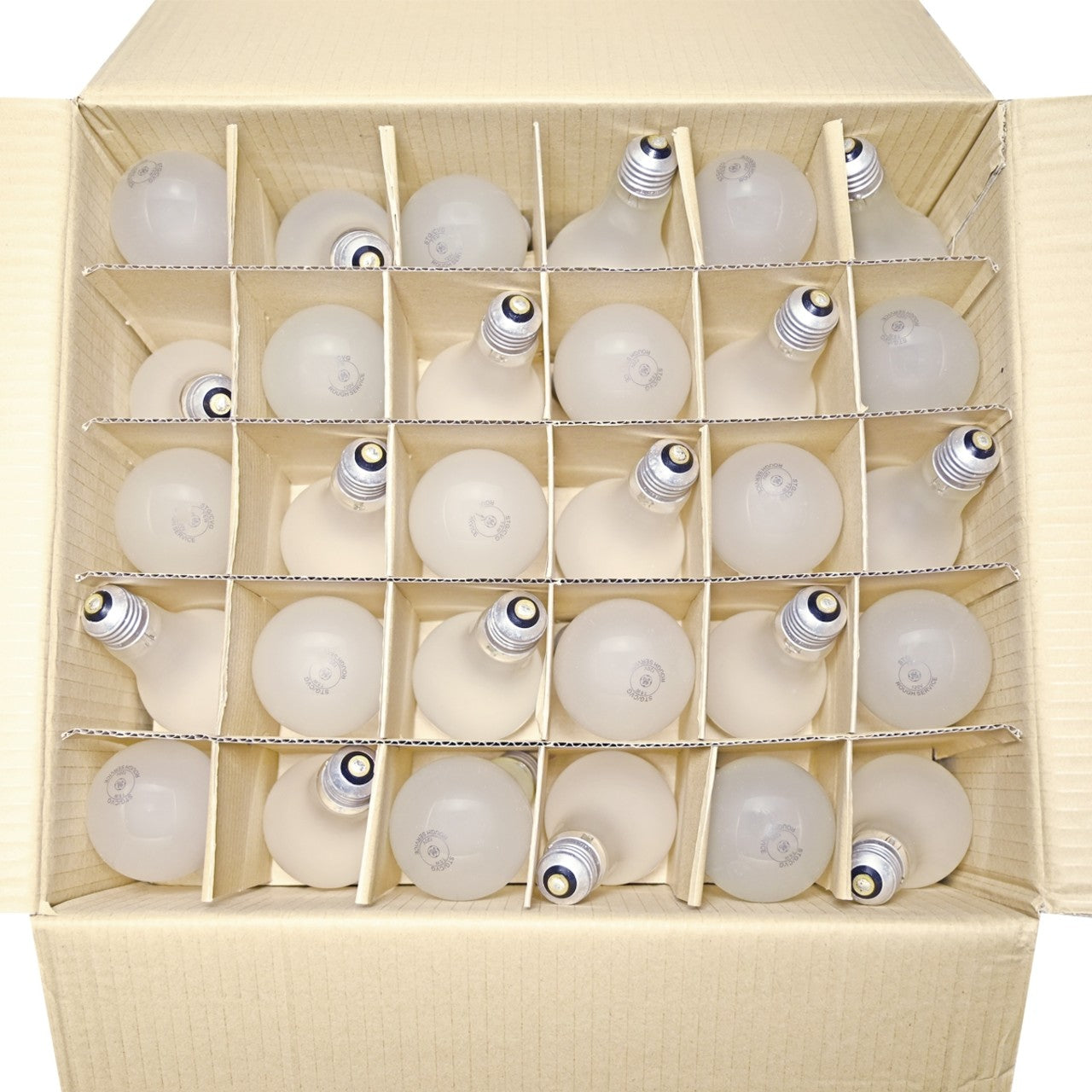 Case of 120 - A21 Shatter Resistant Incandescent Lamp - E26 Medium Base - 75W - 120V - GE Lighting