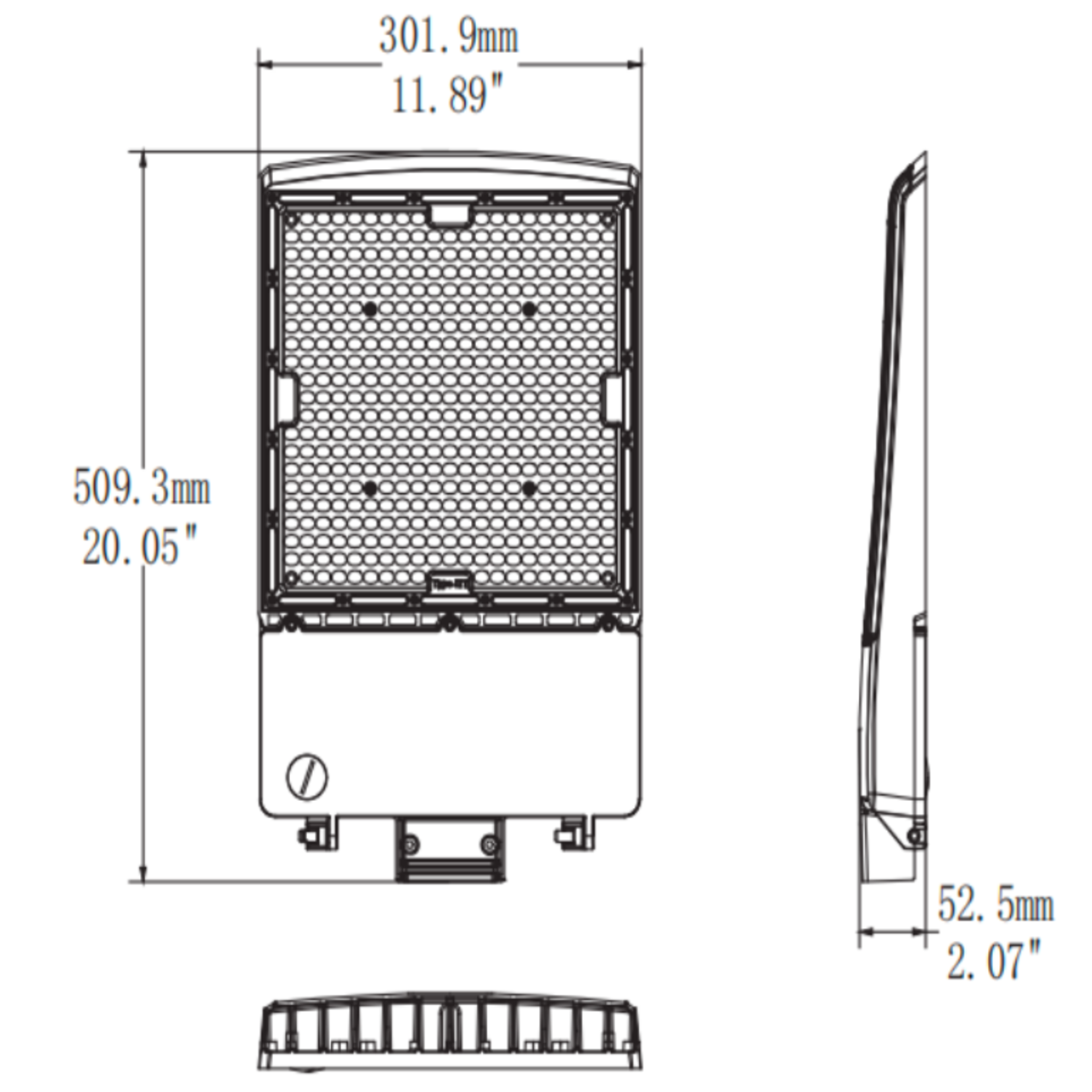 LED Area Light - 25,500 Lumen Max - Wattage Adjustable 150W/120W/100W - 170LM/W - Color Tunable 30K/40K/50K -Photocell Base - Jen Lighting
