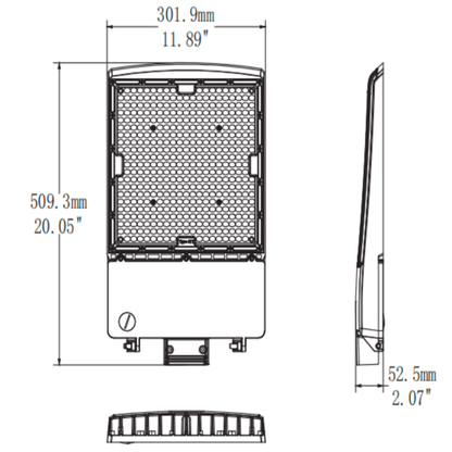 LED Area Light - 25,500 Lumen Max - Wattage Adjustable 150W/120W/100W - 170LM/W - Color Tunable 30K/40K/50K -Photocell Base - Jen Lighting