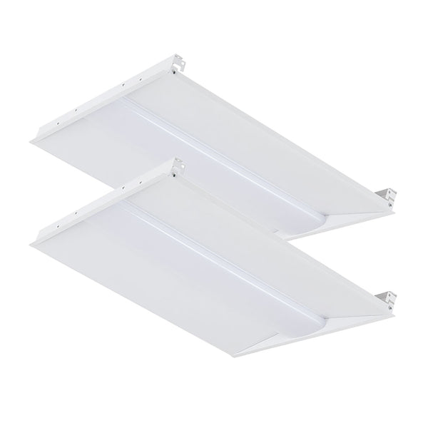 Case of 2 - 2x2 LED Troffer Light - Wattage Adjustable 25W/35W - Color Tunable 30K/40K/50K - Euri Lighting