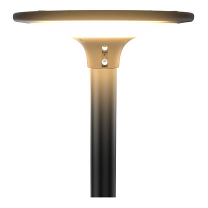 Solar LED Round Post Top Area Light - 2100 Lumens - Dual Color Temperatures - LumeGen