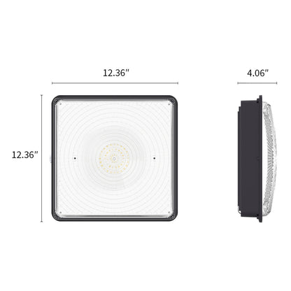 LED Wattage Adjustable & Color Tunable Canopy Light- 120W/96W/72W - 3000K/4000K/5000K - LumeGen