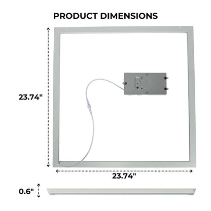 Case of 4 - 2x2 LED Panel Frame Light - Wattage Adjustable 20W/25W/30W/35W/40W - 5 Color Tunable - LumeGen