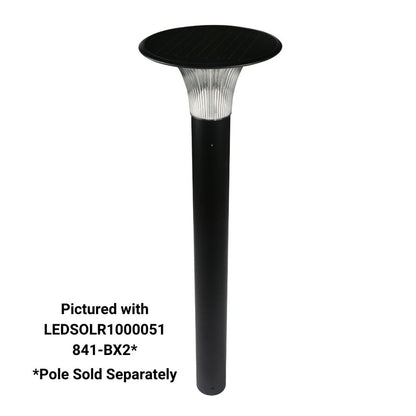 LED solar bollard light noting that the pole is sold separately