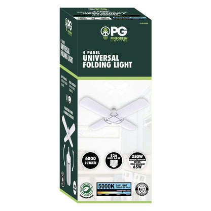 LED 4-Panel Adjustable Garage Bulb - 65W - 6000 Lumens - Pinegreen Lighting