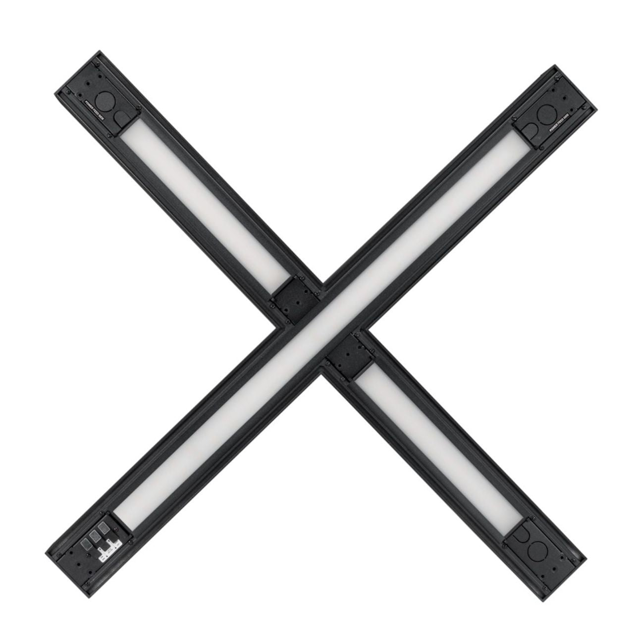X-Shape LED Linear Architectural Pendant Fixture with Direct and Indirect Lighting - Wattage Adjustable - Color Tunable - Keystone