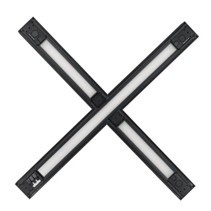 X-Shape LED Linear Architectural Pendant Fixture with Direct and Indirect Lighting - Wattage Adjustable - Color Tunable - Keystone