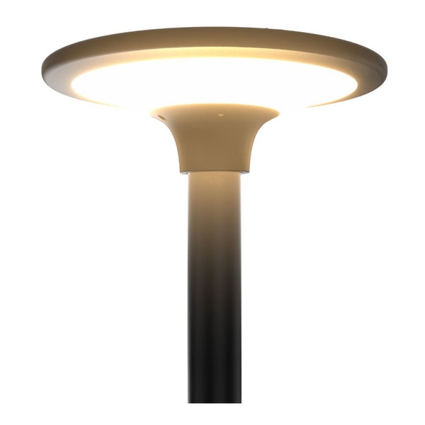 Solar LED Round Post Top Area Light - 2100 Lumens - Dual Color Temperatures - LumeGen