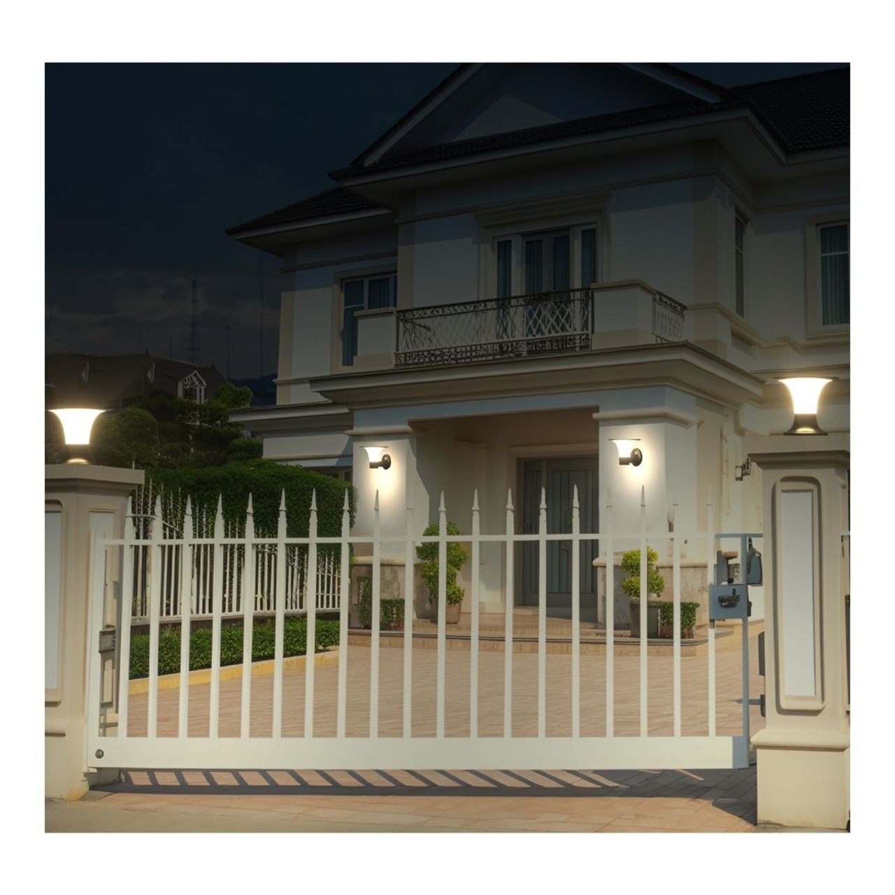 Solar LED Diamond Pier Light - 2200 Lumens - Dual Color Temperatures - LumeGen