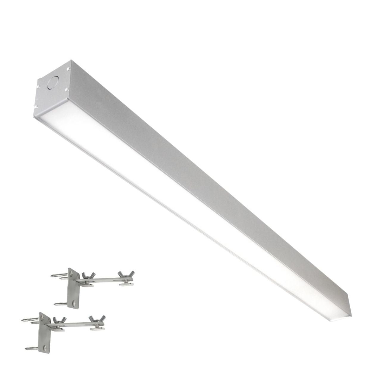 50W 4ft. Up/Down Linear Light | Wall Mount | Silver Finish – LightUp