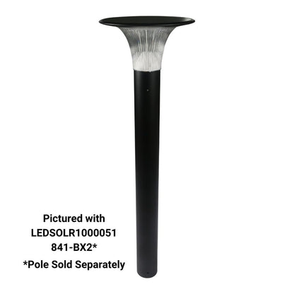LED solar bollard light noting that the pole is sold separately