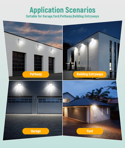 LED Wallpack - 18,000 Lumen Max - Wattage Adjustable 120W/100W/90W/60W - Color Tunable 30K/40K/50K - Photocell