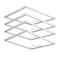Case of 4 - 2x2 LED Panel Frame Light - Wattage Adjustable 20W/25W/30W/35W/40W - 5 Color Tunable - LumeGen