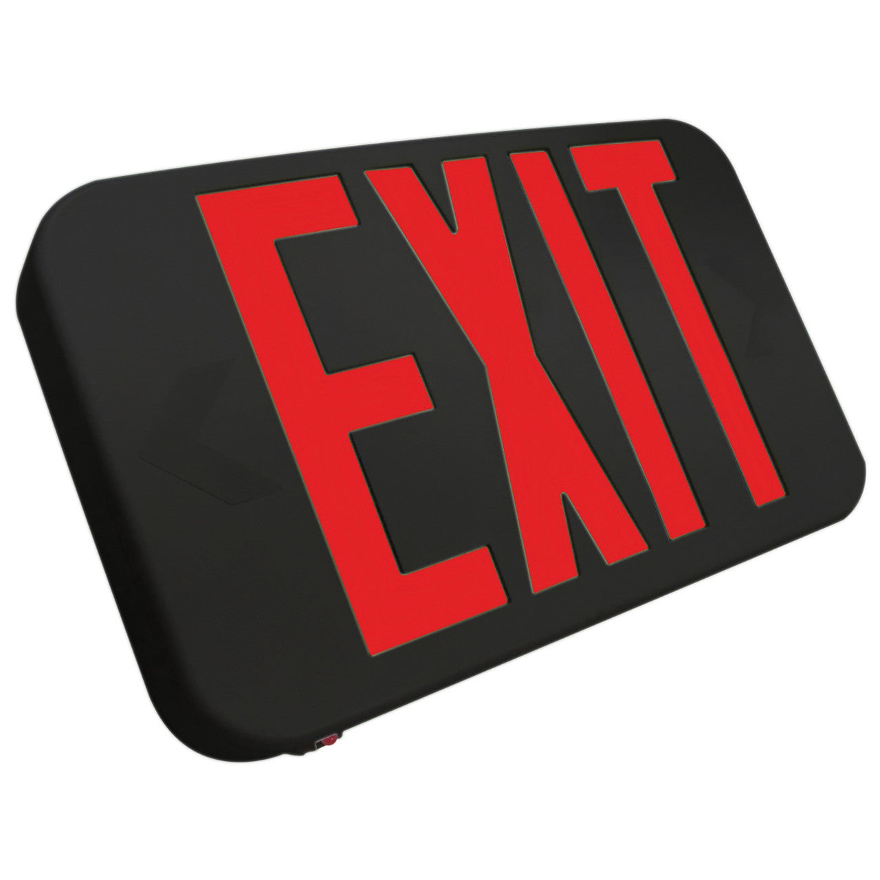 LED Compact Thermoplastic Exit Sign - 90 Min. Emergency Runtime - 120/277V