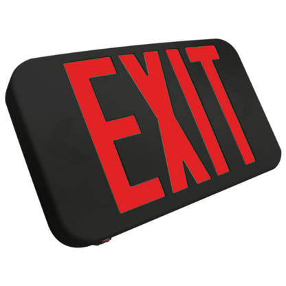 LED Compact Thermoplastic Exit Sign - 90 Min. Emergency Runtime - 120/277V