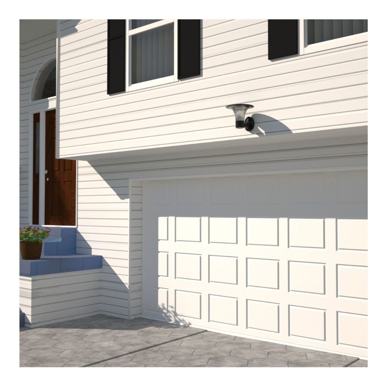 Solar LED Diamond Wall Light - 2200 Lumens - Dual Color Temperatures - LumeGen