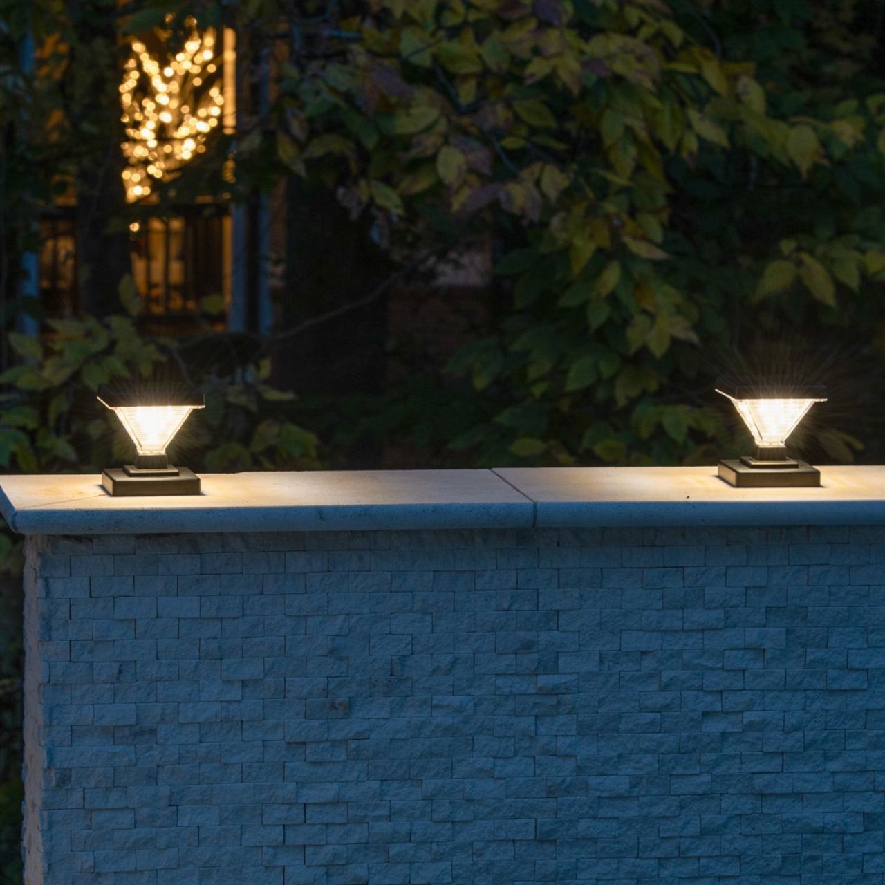 Solar LED Luxor Post Cap Light - 2-Pack - Gama Sonic