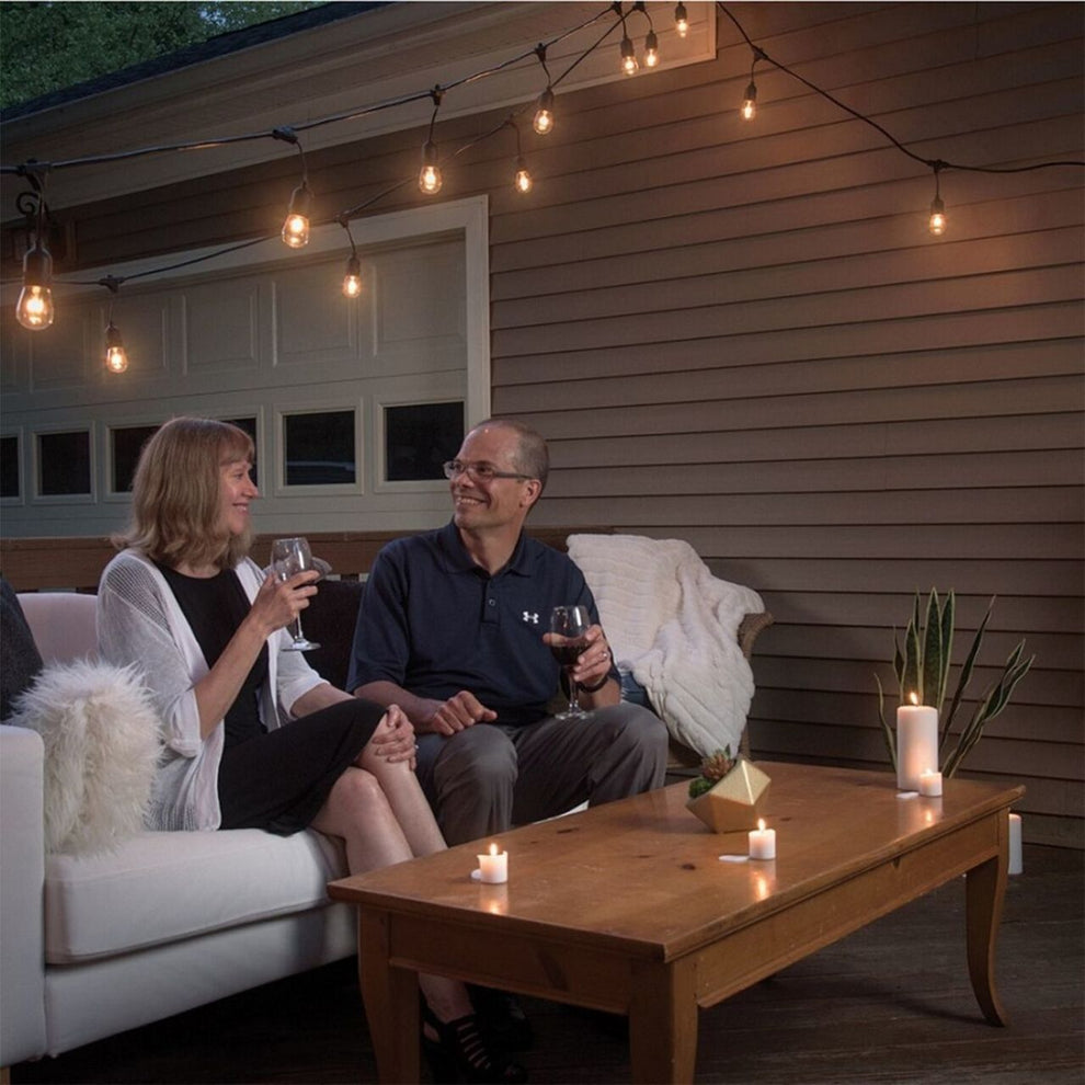 48ft Heavy-Duty S14 String Light | 24 E26 Sockets | 20AWG – LightUp
