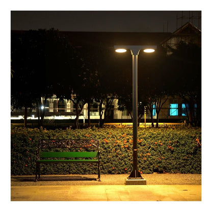 Solar LED Dual Head Post Top Area Light - Dual Color Temperature - LumeGen