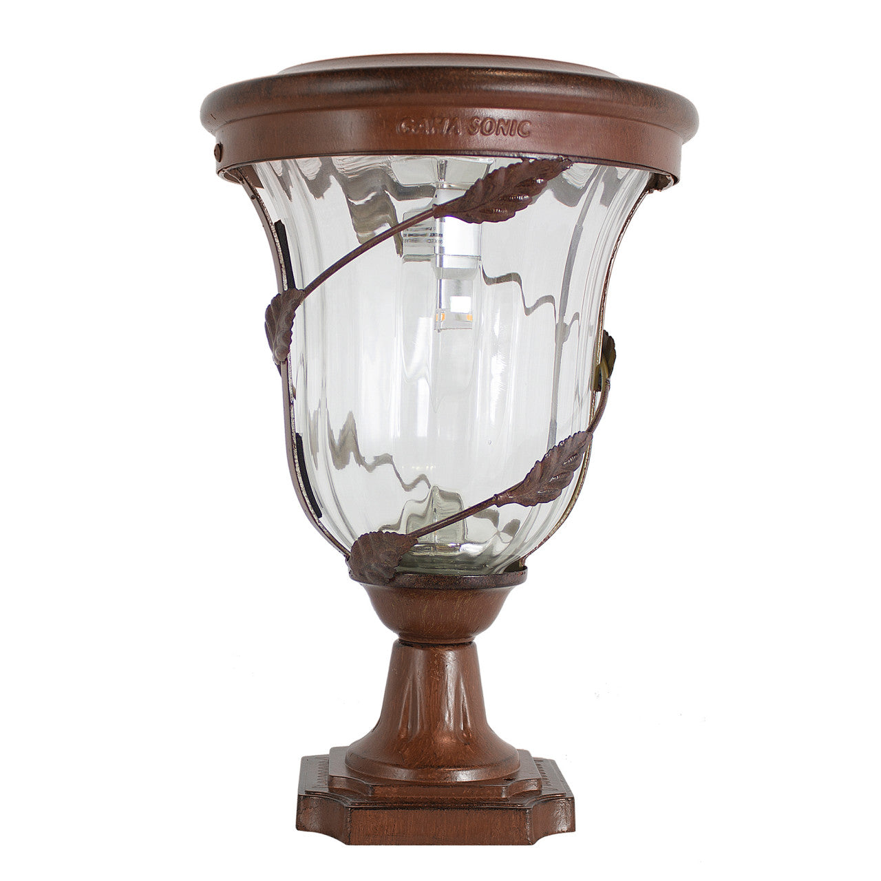 Solar LED Flora Lantern Light - 70 Lumens - 2700K - Antique Bronze Finish - Gama Sonic