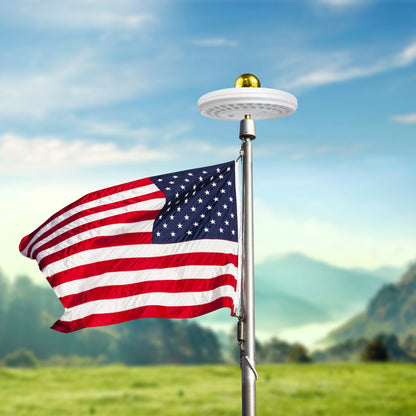 Solar LED Flagtop Pole Light - 420 Lumens - LumeGen
