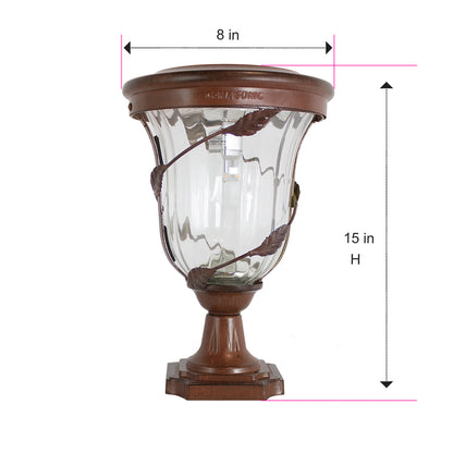 Solar LED Flora Lantern Light - 70 Lumens - 2700K - Antique Bronze Finish - Gama Sonic