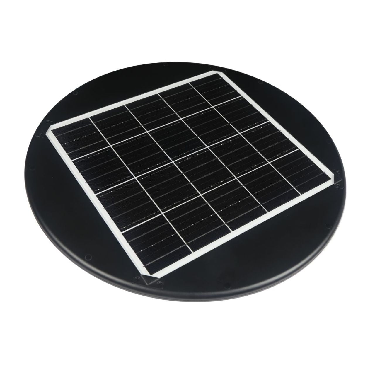 Solar LED Round Post Top Area Light - 2100 Lumens - Dual Color Temperatures - LumeGen