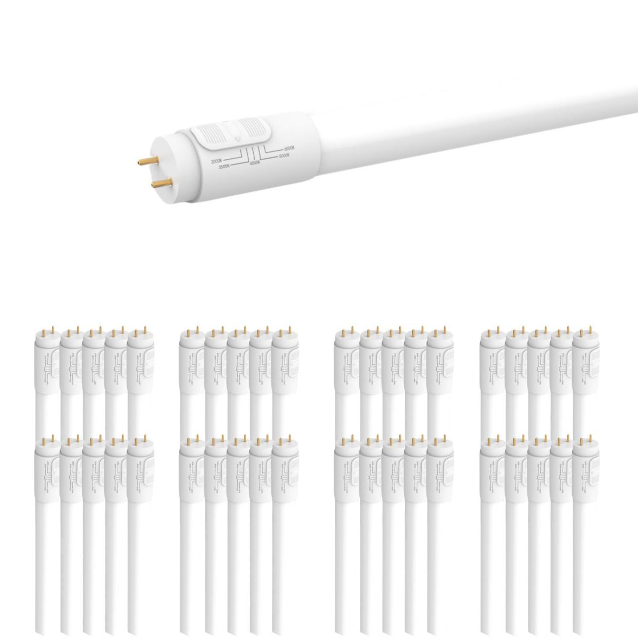 LED tube with selectable color temperature