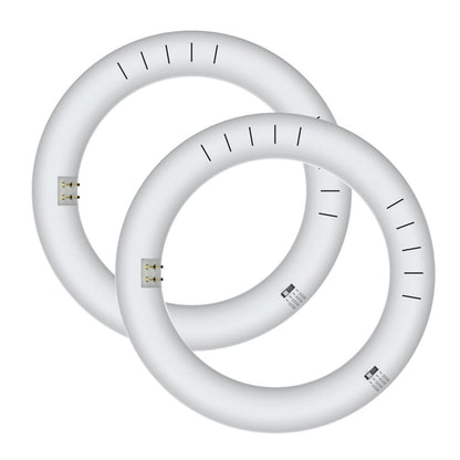 2-Pack - 8in. LED T9 Circline Tube Lamp - Type A+B - 11W - 1200 Lumens - Color Selectable - LumeGen
