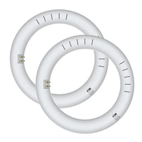 2-Pack - 8in. LED T9 Circline Tube Lamp - Type A+B - 11W - 1200 Lumens - Color Selectable - LumeGen
